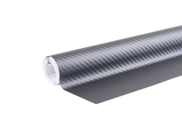 Carbonfolie Grafit Silber 30cm x 150cm